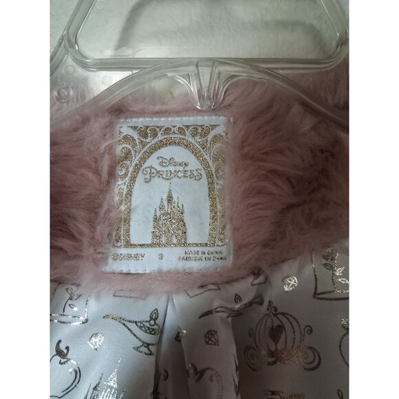 Disney Princess Faux Fur Winter Coat Pink Fancy Girls Size 3 - Picture 5 of 7